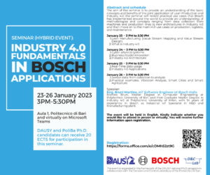 Free seminar (Hybrid event): Industry 4.0 Fundamentals in Bosch Applications